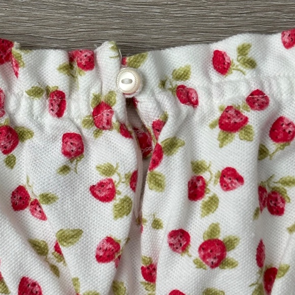 POLO RALPH LAUREN Baby Girl Toddle STRAWBERRY ROMPER One Piece Cotton Sz 18M - Picture 7 of 13